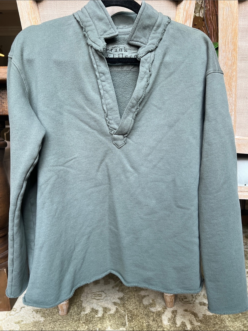 Frank & Eileen Sage Green Patrick popover Henley